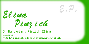 elina pinzich business card